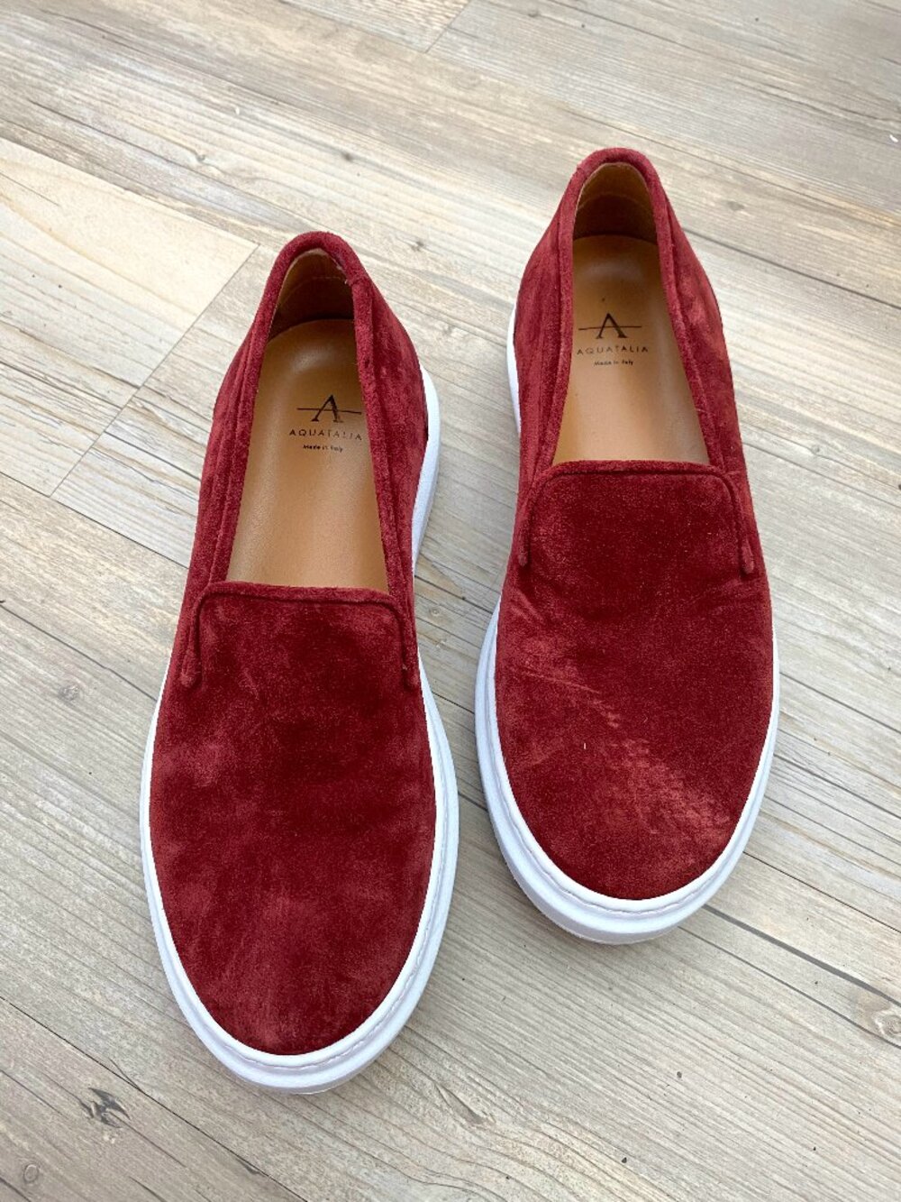 Aquatalia Suede Slip On Platform Shoes - Size 6.5